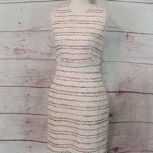 J. Crew Multicolor Tweed Shift Dress Size 2 NWT